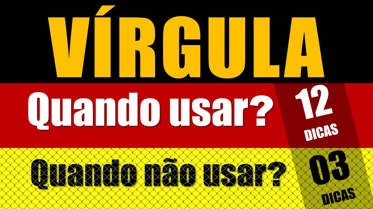 Quando usar a VÍRGULA? [AULA COMPLETA]