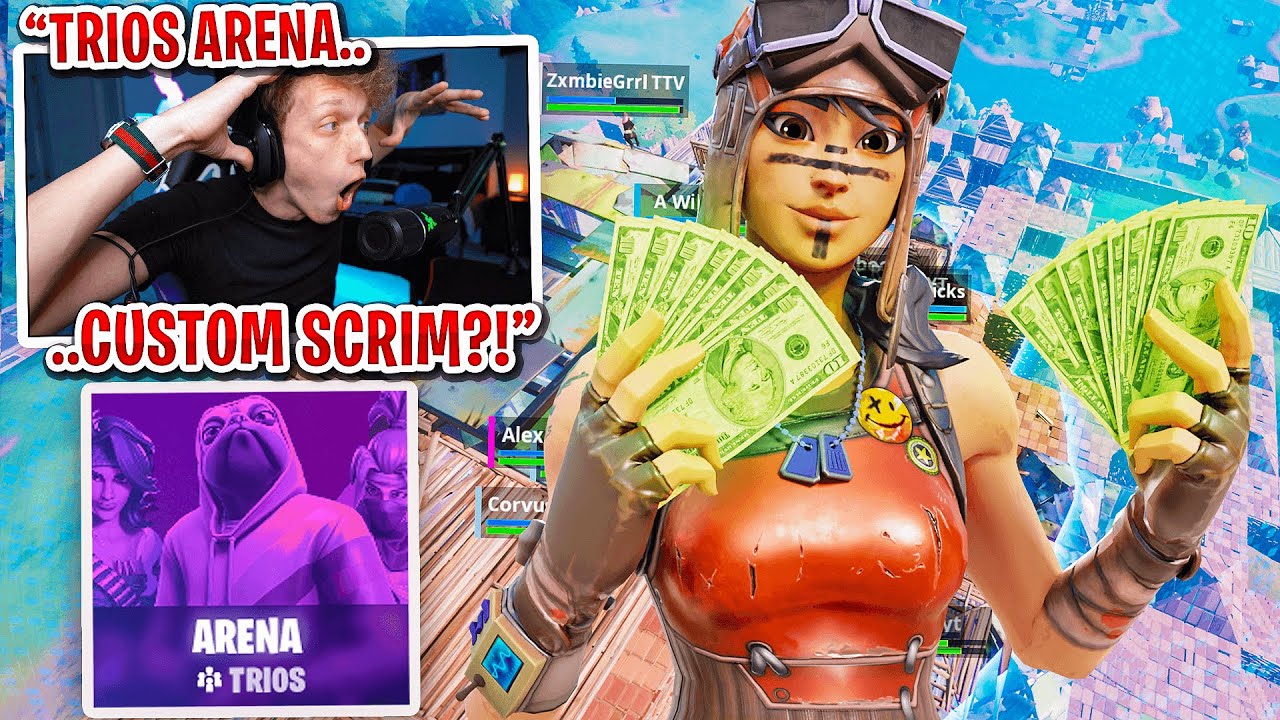 I got 100 PROS to scrim in ARENA TRIOS for $100 in Fortnite... (most STACKED endgame)