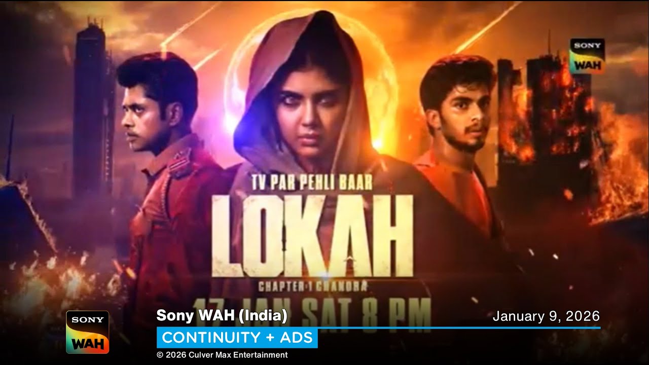 Sony WAH (India) continuity + ads | January 9, 2026