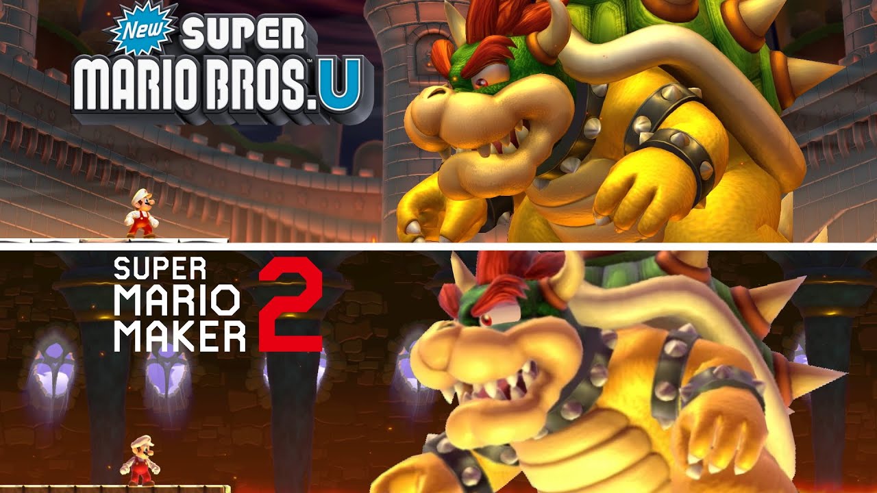 New Super Mario Bros U Final Castle Recreated in Super Mario Maker 2