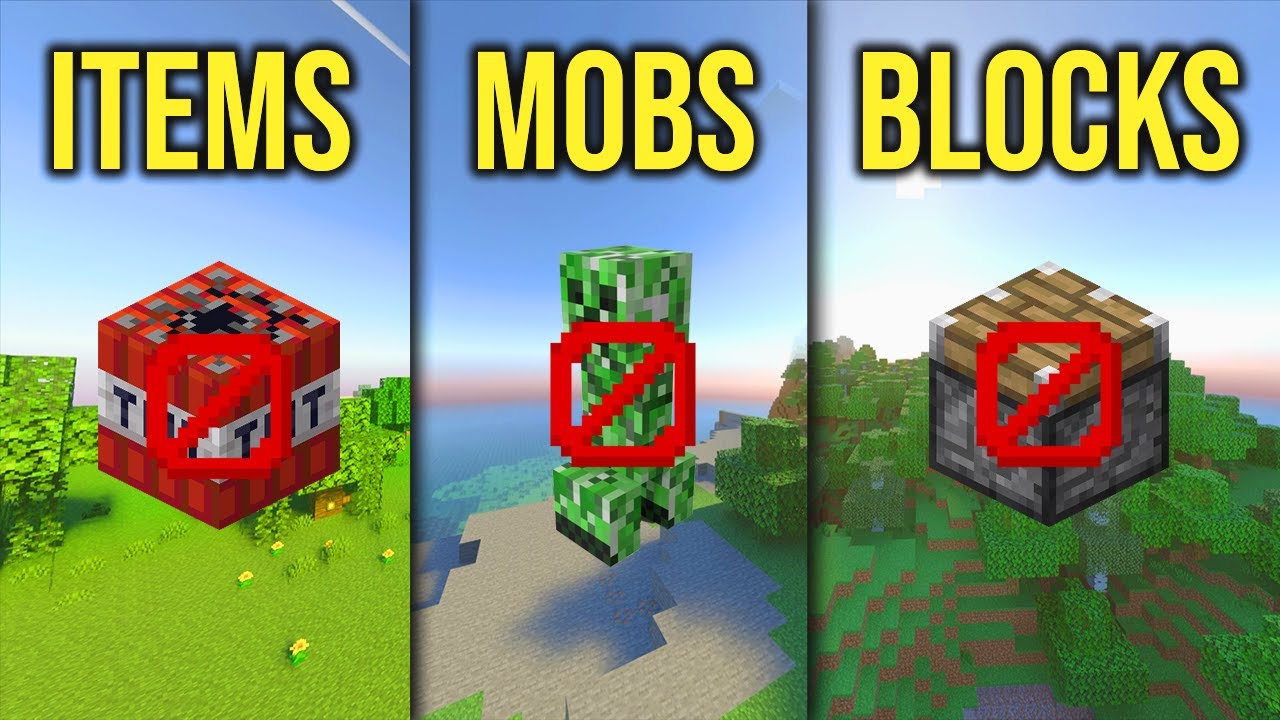 How to Ban Items, Blocks and Mobs in Minecraft!