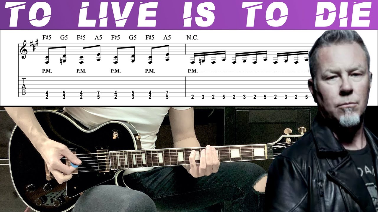 METALLICA - TO LIVE IS TO DIE (Guitar cover with TAB | Lesson)