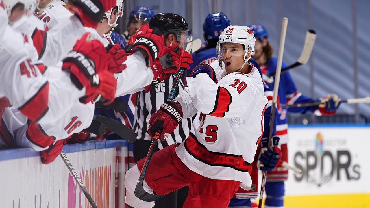 Aho seals sweep with spectacular goal