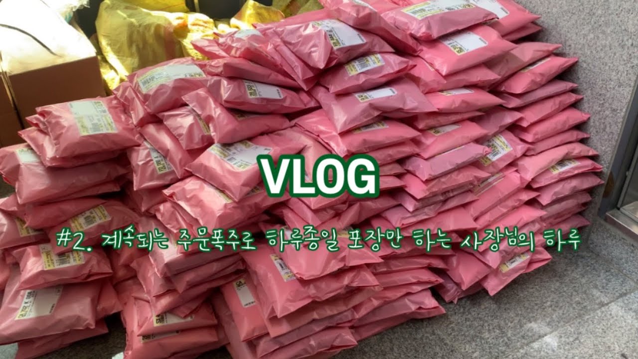 VLOG ) 지금까지 뭐했냐구요?😭 | 오랜만에 돌아온 역대급 주문폭주 브이로그 | 1인 쇼핑몰 브이로그 | 성수기 시작 | 택배포장 | 20대 사장