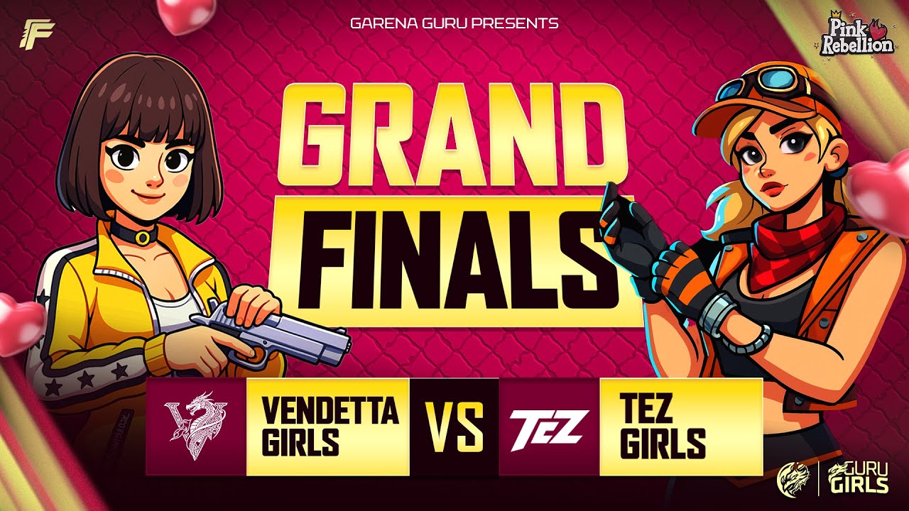 GRAND FINALS 🔥 Vendetta Girls vs Tez Girls ⚔️ Pink Rebellion Free Fire Event