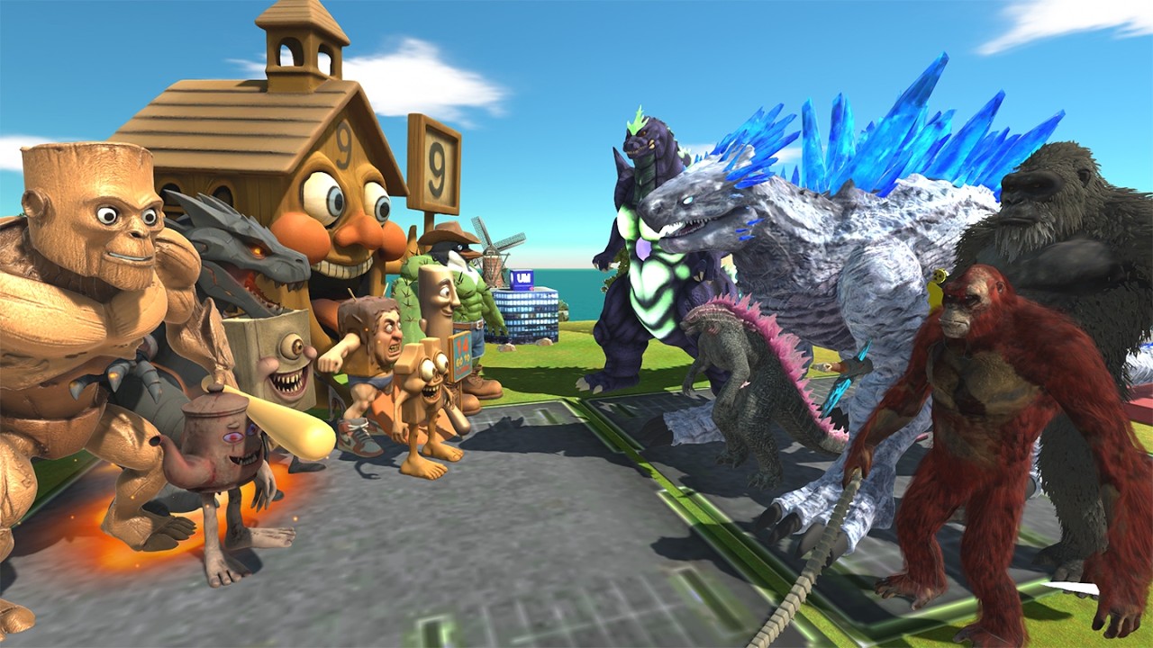 Who Win Team Brainrot vs Team Kaiju Monster Godzilla Animal Revolt Battle Simulator