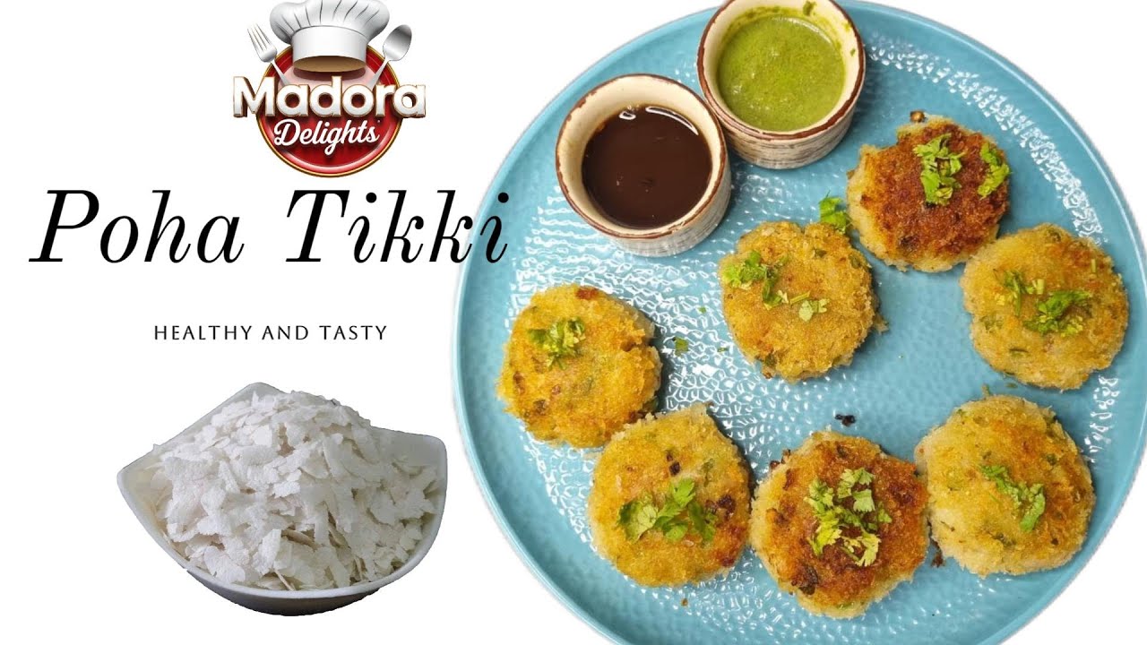Poha Tikki Recipe | Crispy & Healthy Indian Snack I Madora Delights