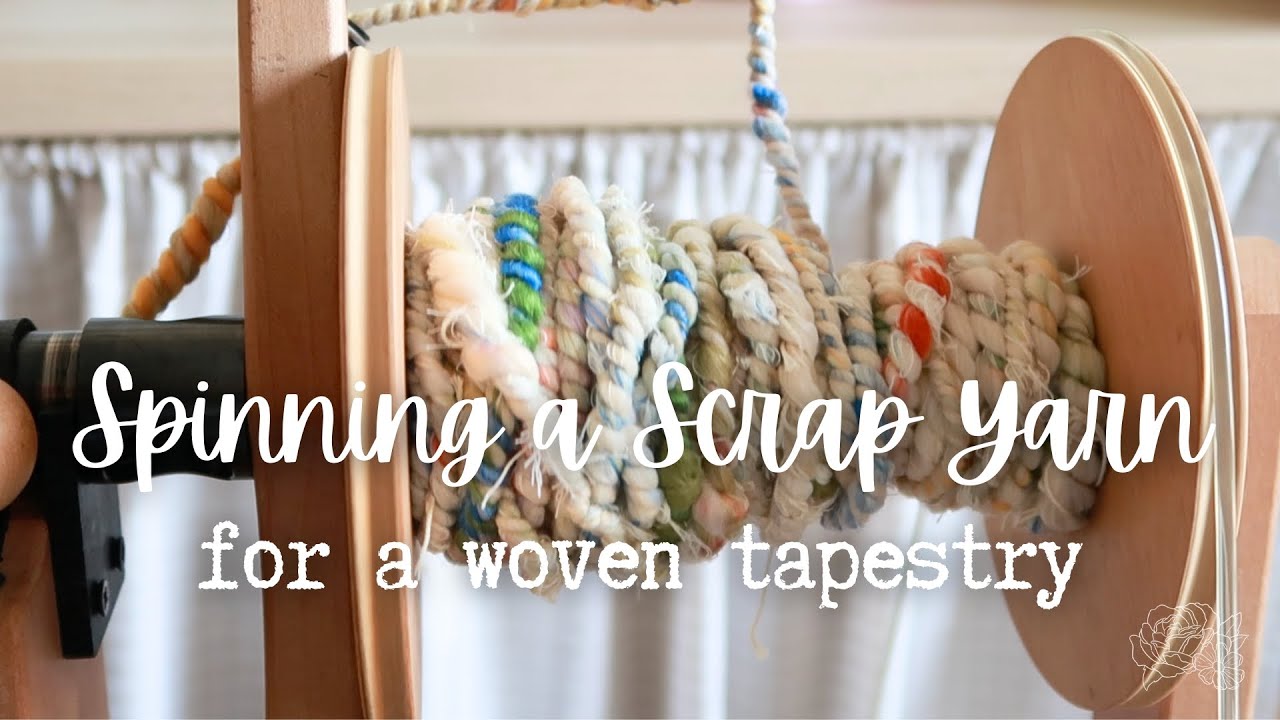 Making a Scrappy Yarn for a Woven Tapestry | Spinning & Weaving 