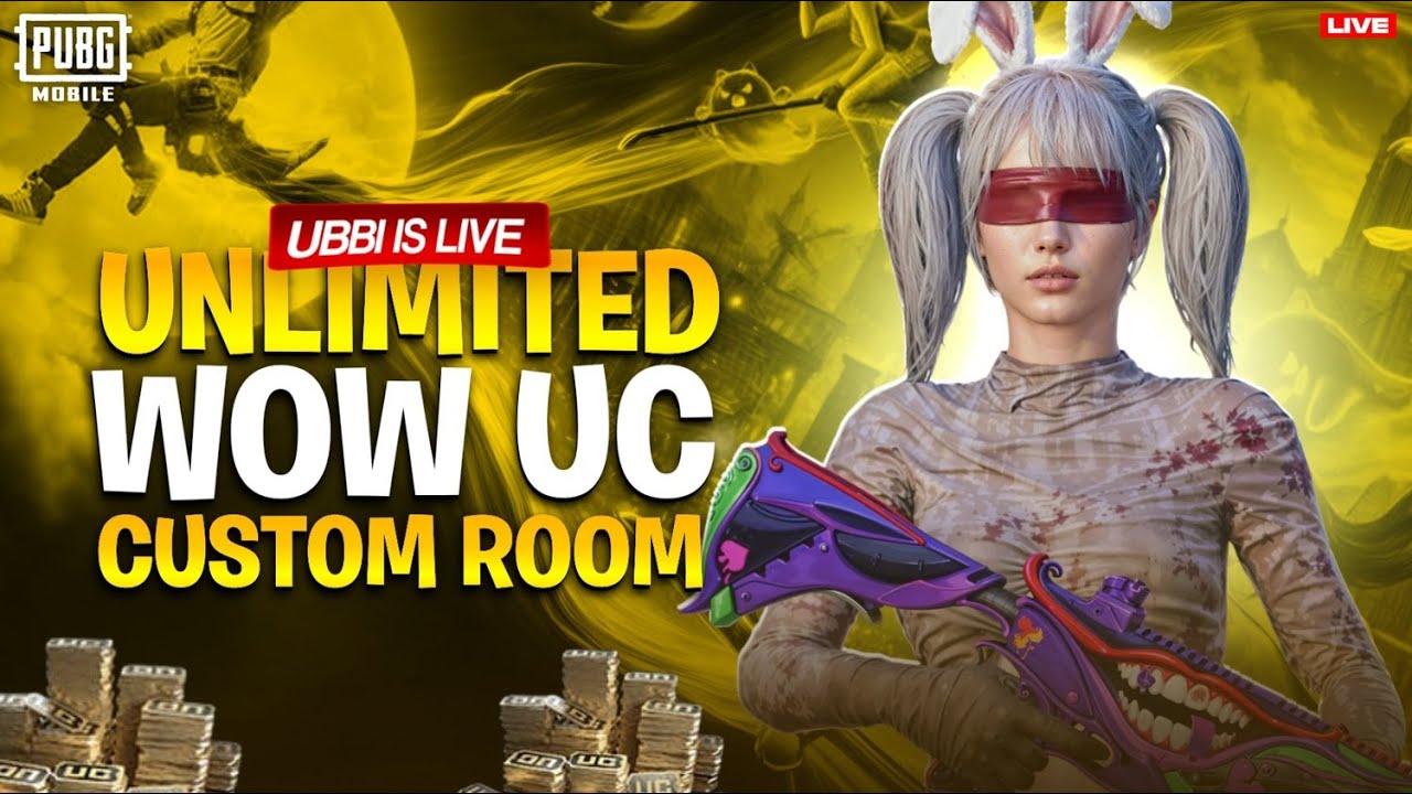 PUBG MOBILE UNLIMITED LIVIK+WOW CUSTOM ROOM RP GIVEAWAY | UBBI IS LIVE | #pubg#pubgmobile#live