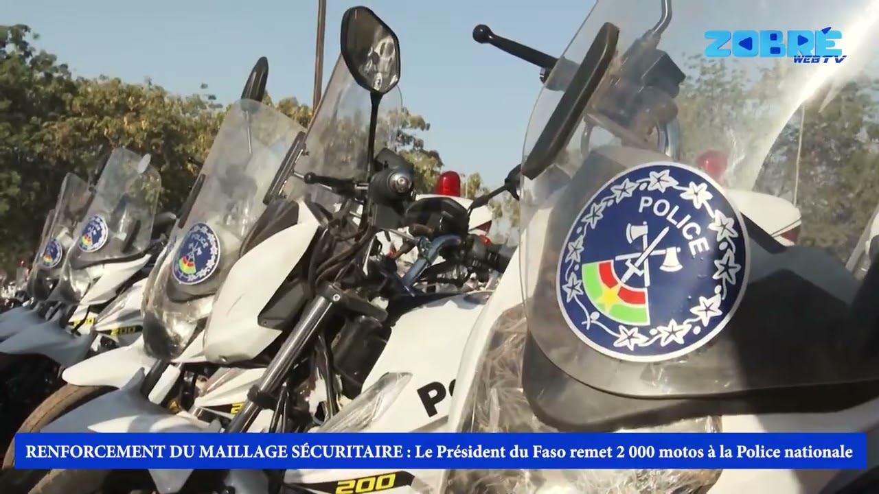 Burkina : le Président du Faso dote la Police de 2 000 motos pour renforcer le maillage sécuritaire