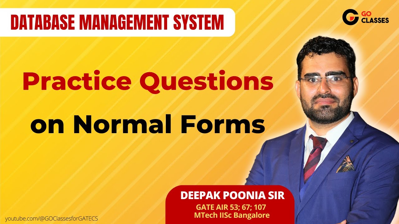 Two Practice Questions on Normal Forms, Functional Dependencies | 3NF, BCNF | DBMS