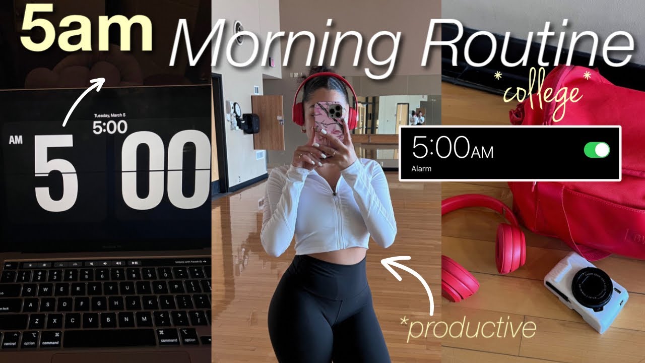 5AM COLLEGE morning routine | gym, bible study, class, + more