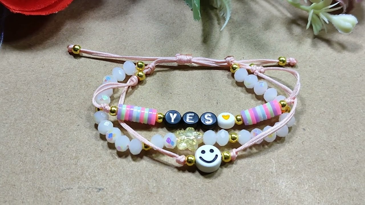 Cómo hacer pulsera triple de hilo