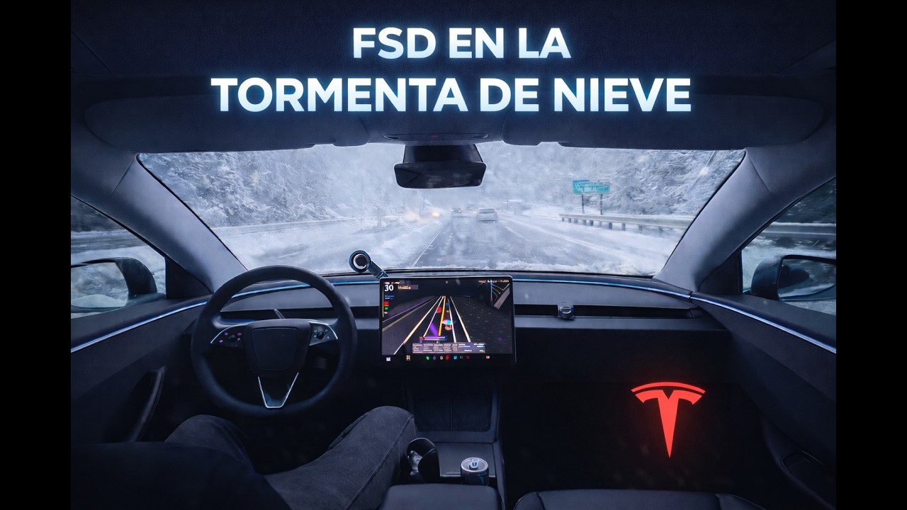 Pense que FSD iba a fallar en la tormenta de nieve...pero no, cero intervenciones.