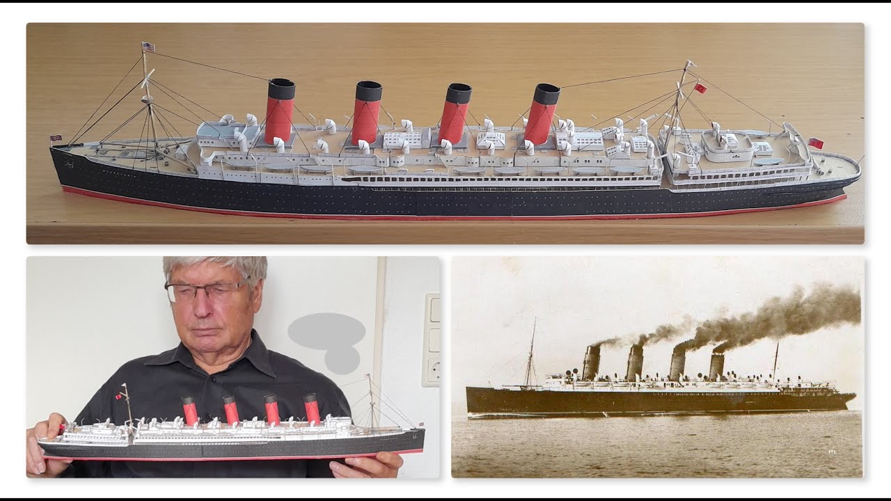Die Mauretania als Kartonmodell