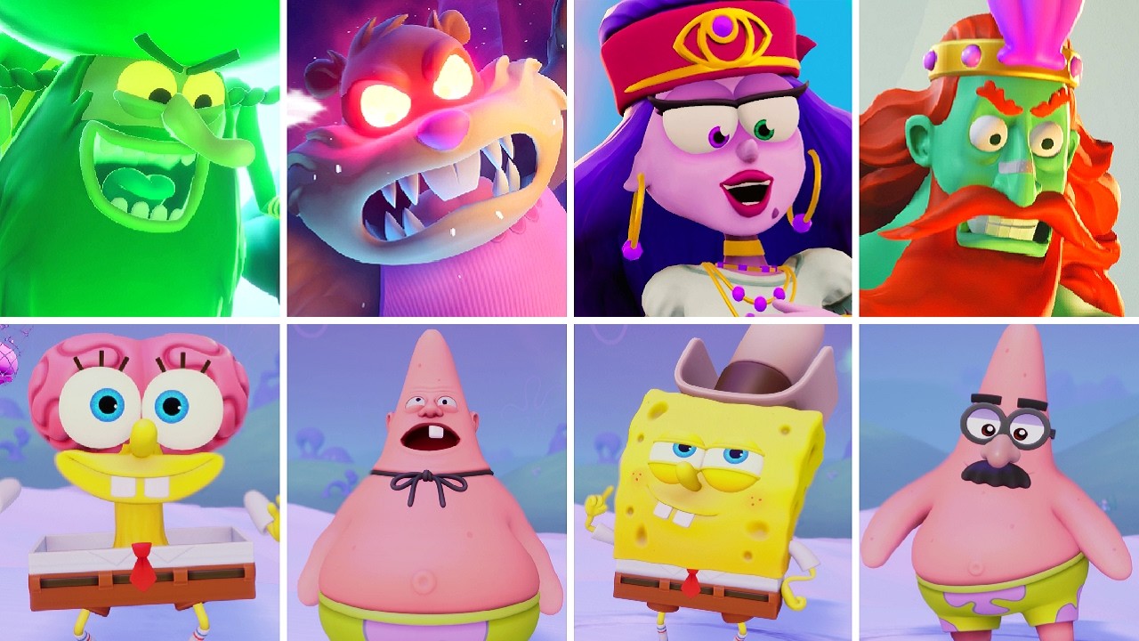 SpongeBob New DLC vs All World Bosses (Titans of the Tide)