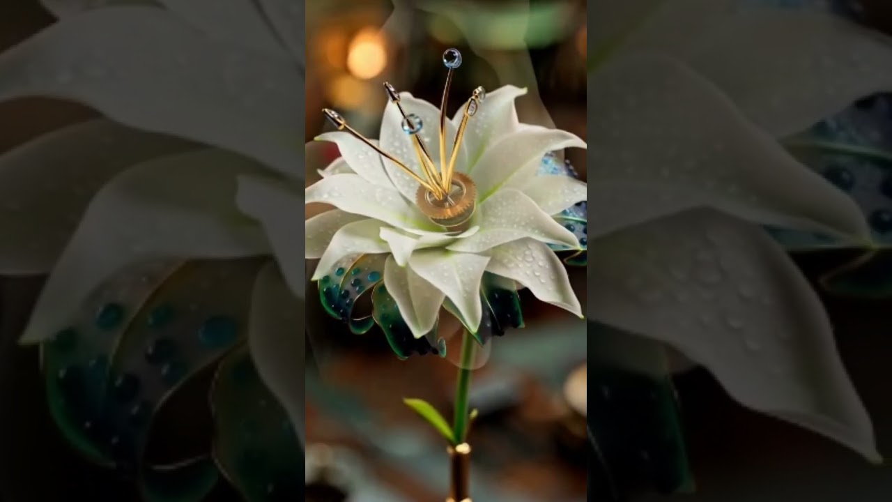 The Clockwork Lily | Steampunk Bloom in 8K | AI Cinematic Art Transformation