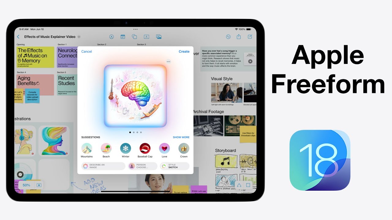 iPadOS Update: Apple Freeform in iPadOS 18