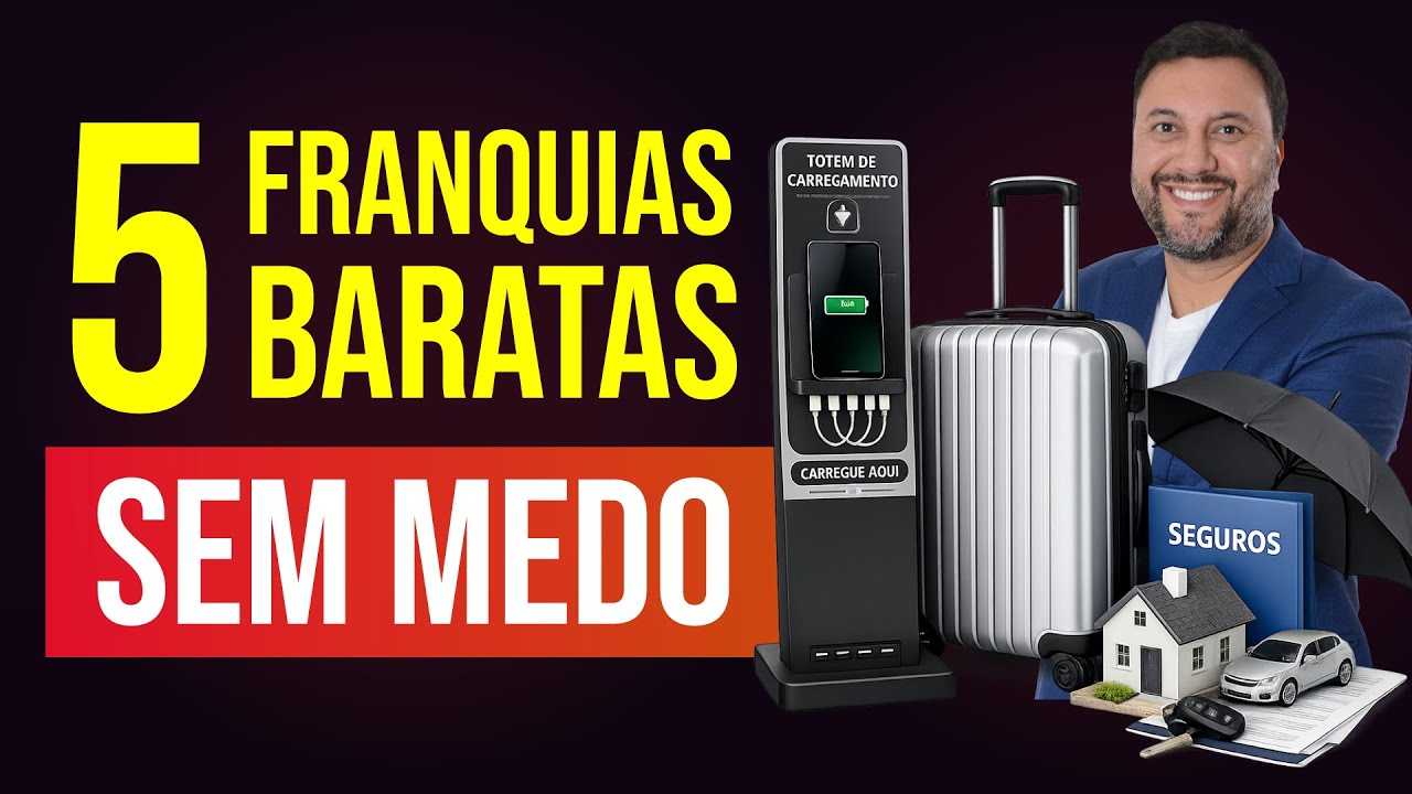 5 FRANQUIAS BARATAS E LUCRATIVAS PRA INVESTIR SEM MEDO!