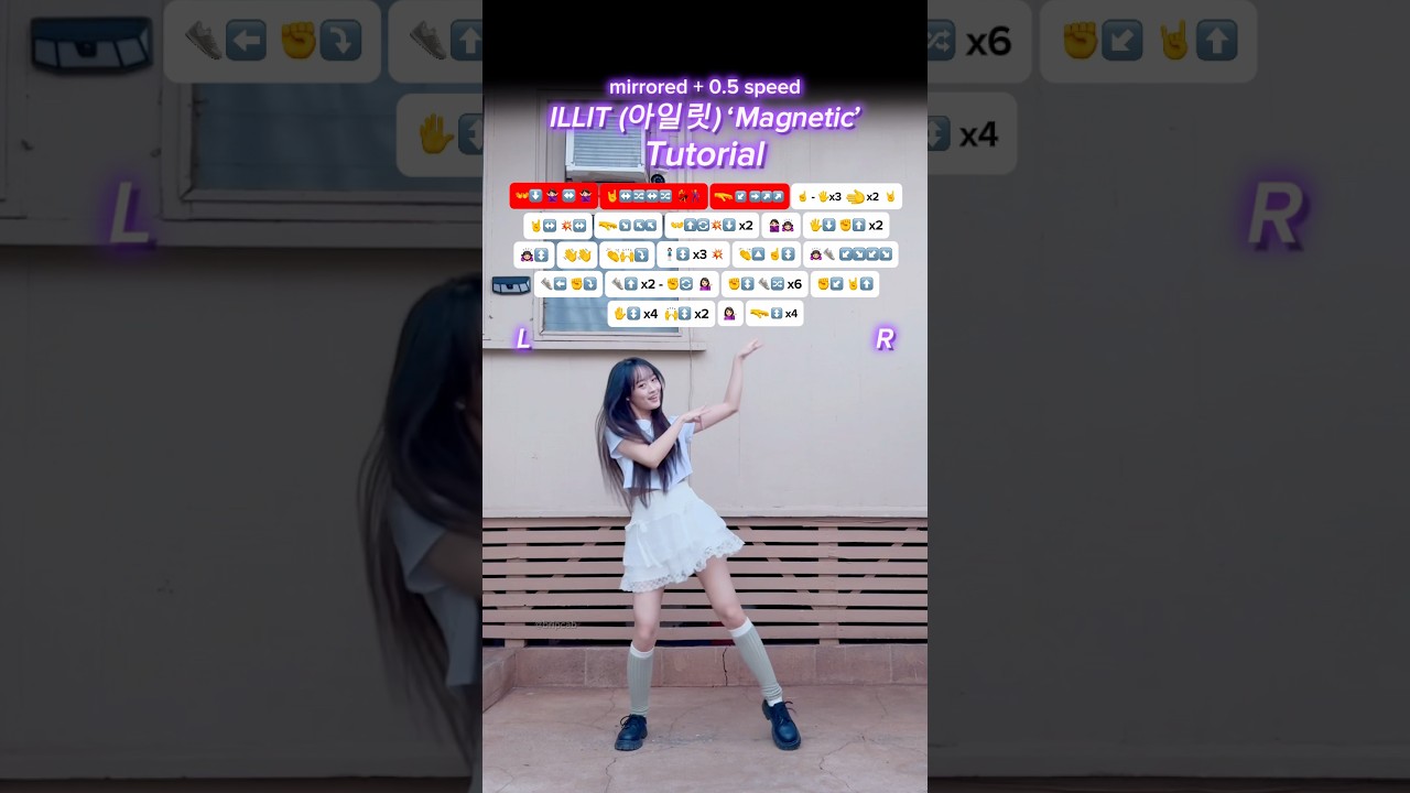 [TUTORIAL] ILLIT (아일릿) &lsquo;Magnetic&rsquo; dance ♡ #illit #magnetic #shorts