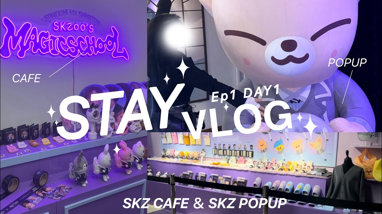 【 韓国VLOG🇰🇷⟡.· 】 念願のスキズCAFE☕️ ＆ POPUPに行ってきた🪄💞 / ドタバタの幸せVLOG💭💞 / 仲良しSTAYと夜ご飯🫶🏻🎶