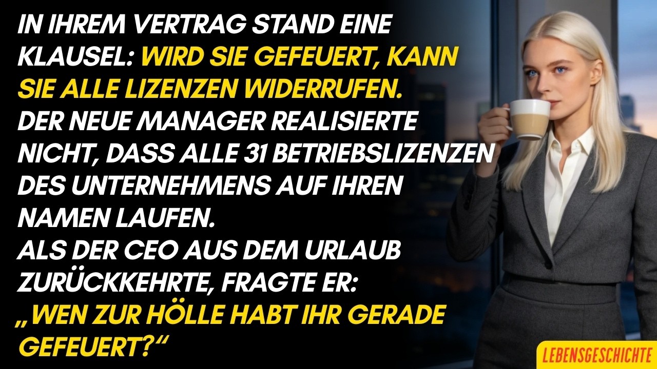 Sie wurde als „überflüssig“ gefeuert – doch dann merkten sie: Nur SIE hat die Betriebslizenz 🧑‍💼