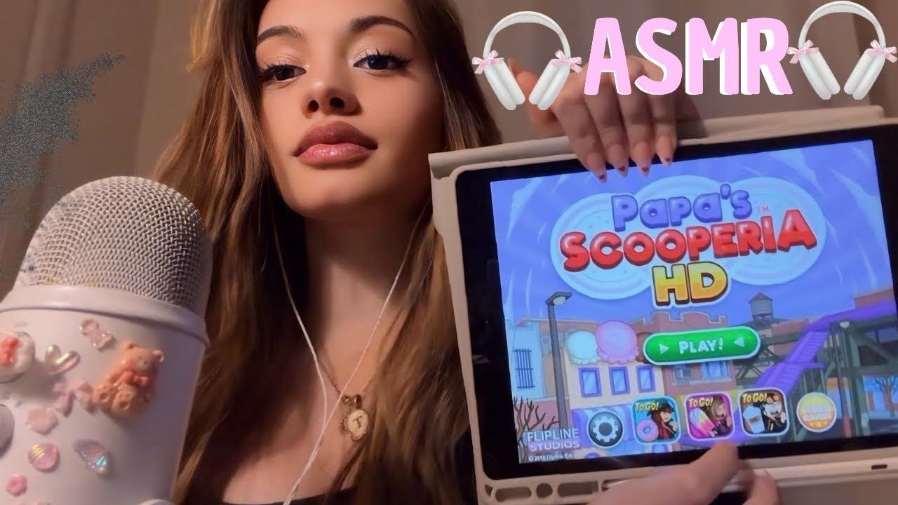 ASMR | iPad gameplay Papa’s Louis (tapping, whispering, hands movements)