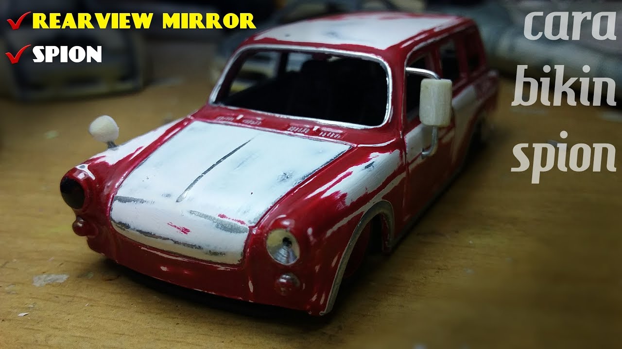 Bikin spion (rearview mirror)  pada diecast - vw variant / vw squareback