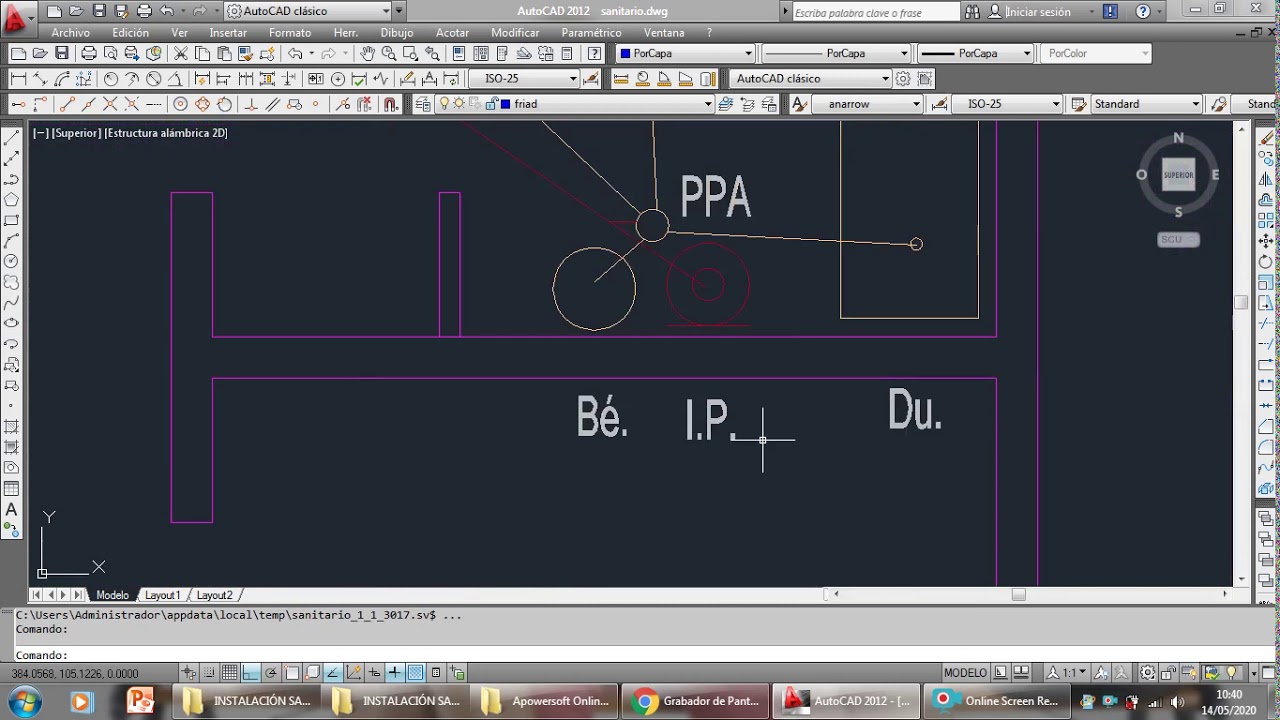 Plano de cloacas en autocad