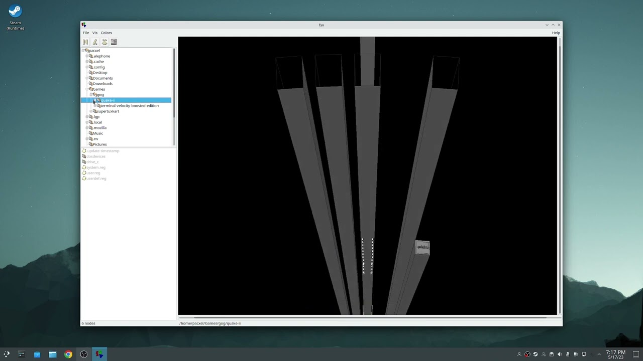 More messing with fsv file manager ArchLinux