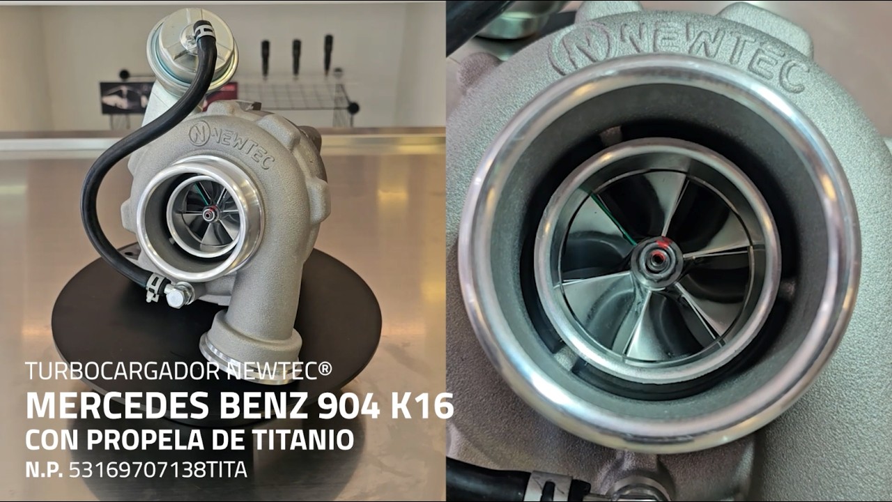 Turbocargador Newtec® Mercedes Benz 904 K16 con Propela de Titanio (N.P. 53169707138TITA)