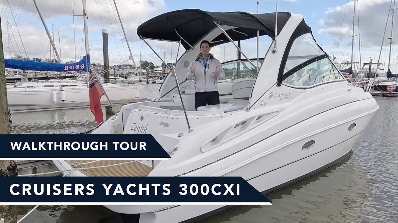 2008 Cruisers Yachts 300CXi Walkthrough Yacht Tour – Luxury Express Cruiser for the Solent