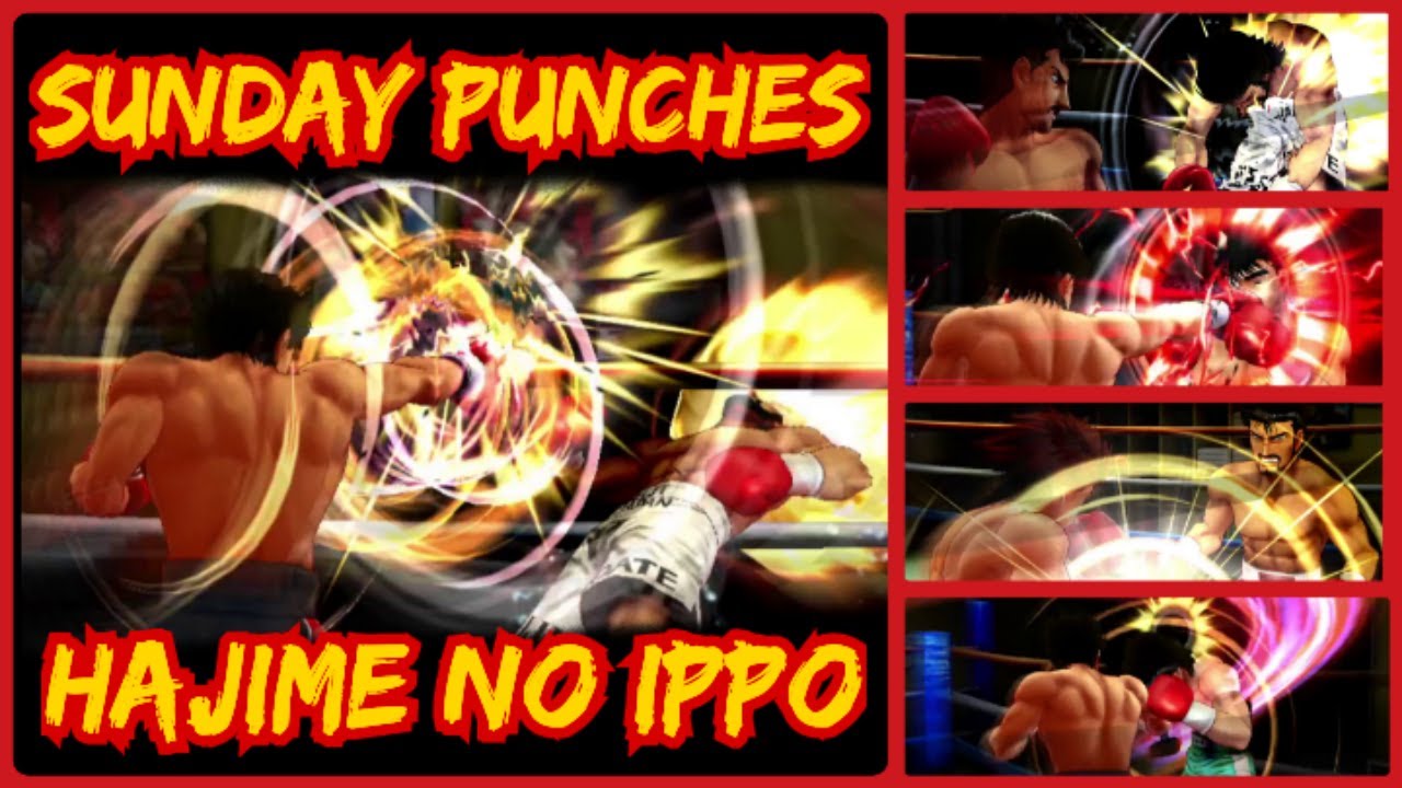 All Sunday Punches Combos for Hajime no Ippo PS3 English Patch + DLC Boxers はじめの一歩  #hajimenoippo