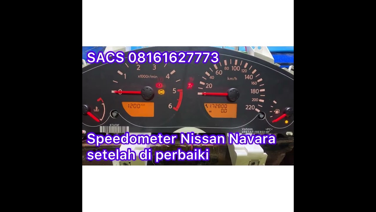 Servis speedometer Nissan Navara yang mati total
