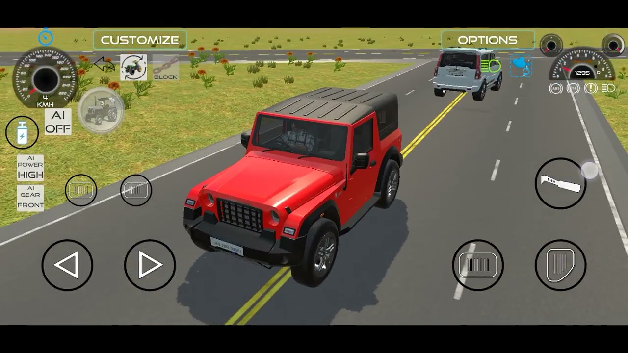 😱Scorpio v/s Thar Indian Vehicles Simulator 3d... #viralvideo subscribe me please...