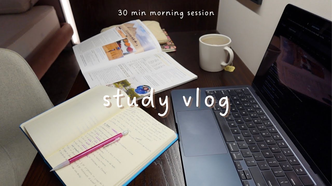 study vlog asmr 💕- 30 mins relaxing rain sounds