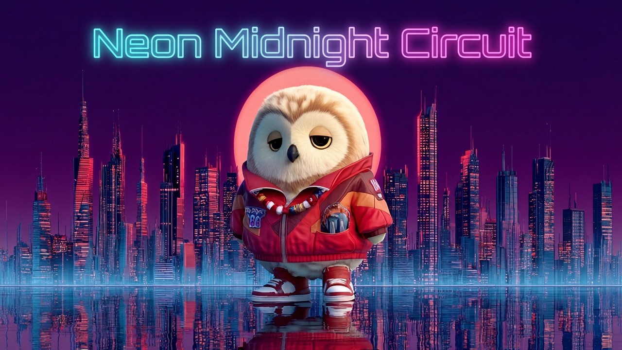 【フリーBGM】Neon Midnight Circuit | Retro Synthwave Mix ネオン都市の夜ドライブBGM