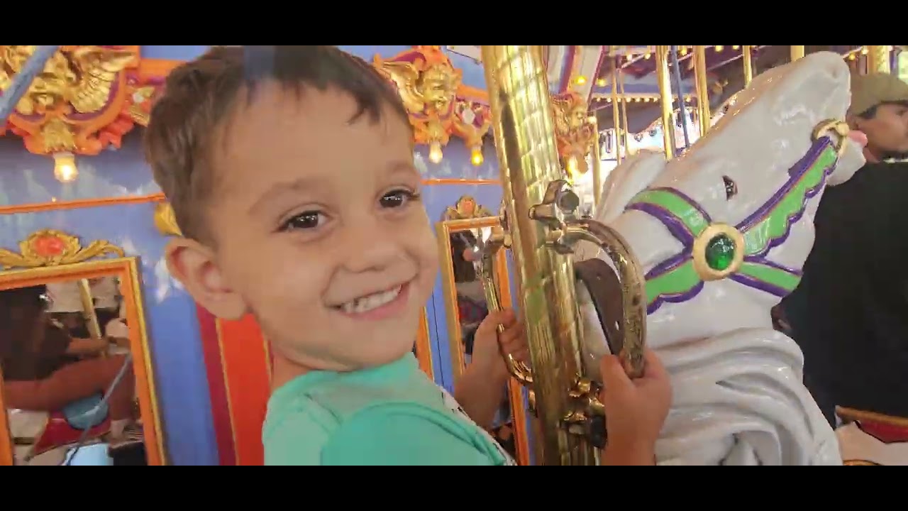 I went on the king Arthur carrousel with my cousin Josue and my little brother Jonny at Disneyland