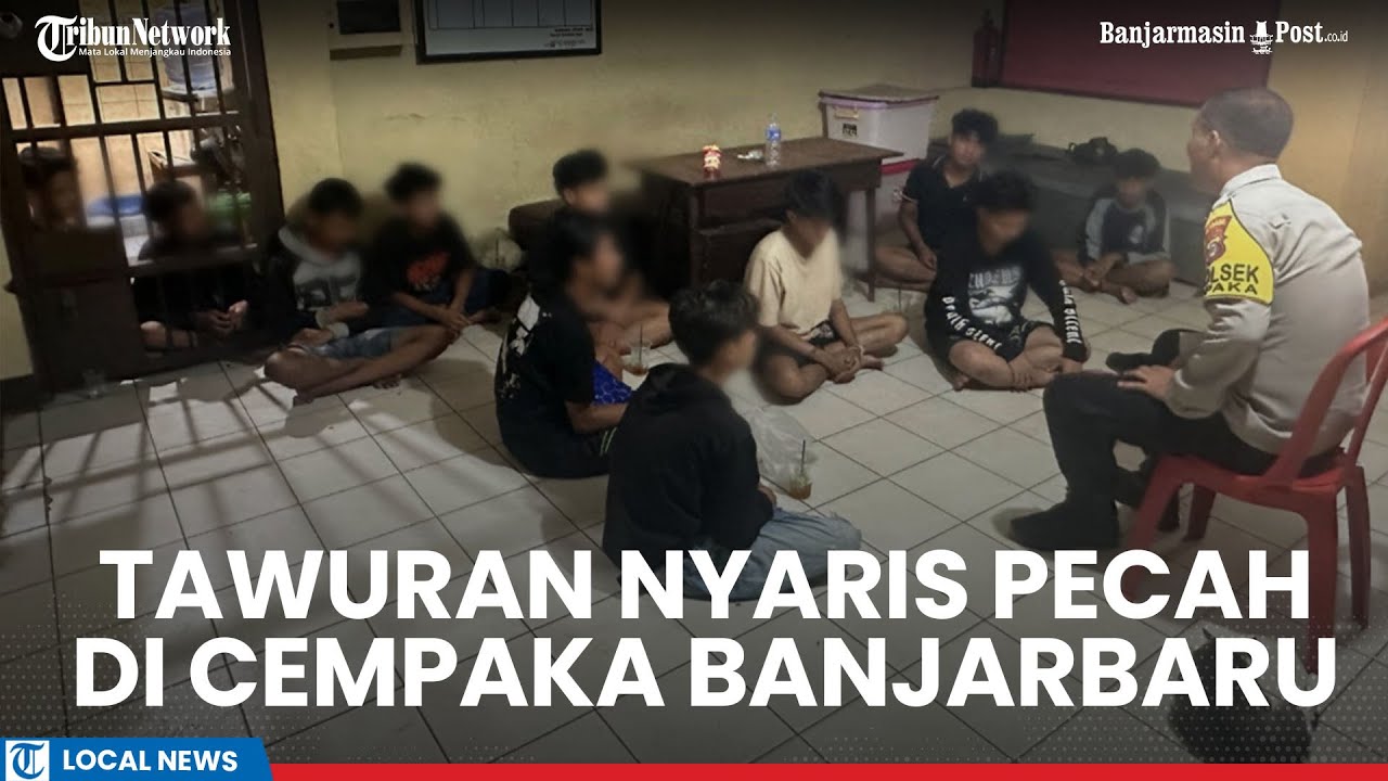Nyaris Terjadi Tawuran di Cempaka, Banjarbaru, Polisi Sita 16 Sajam dan Amankan 11 Remaja