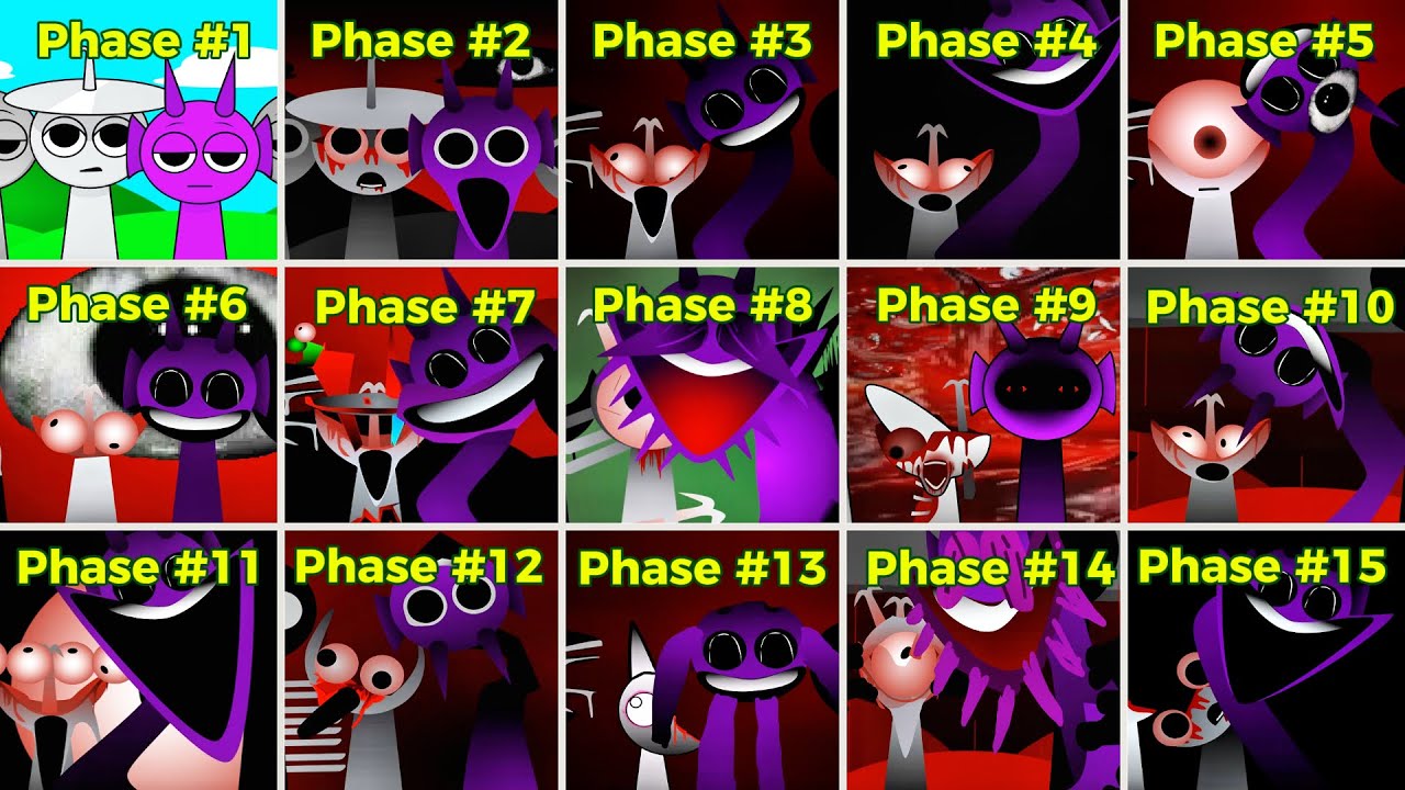 Mix All Clukr vs Durple In Sprunki Incredibox | From Phase 1 to Phase 15 . Phase 1 ... Phase 15