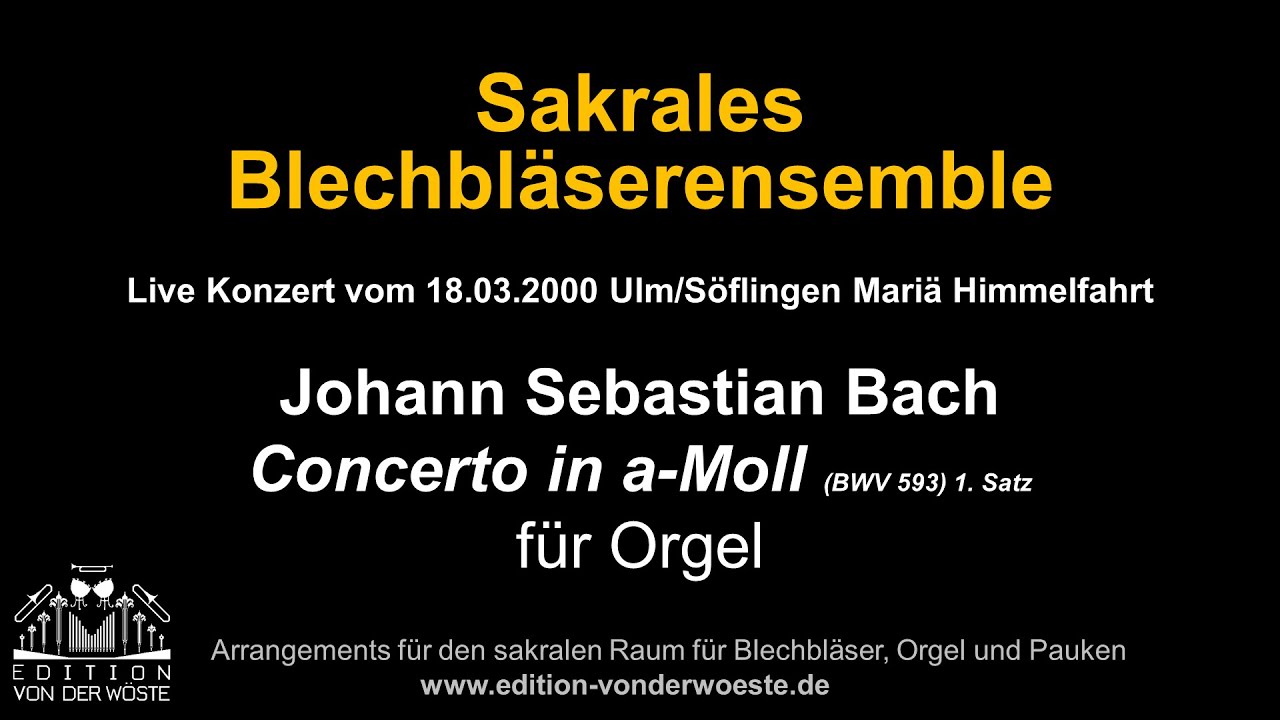 Bach I Concerto in a-Moll I Orgel: Iris Werdich