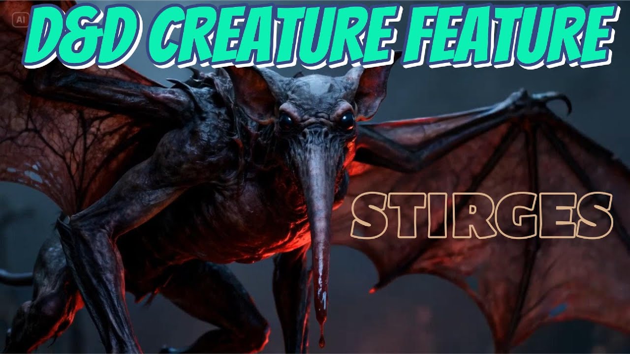 D&D Stirges Creature Feature Monster Manual 2024 Edition Dungeons and Dragons AI Movie