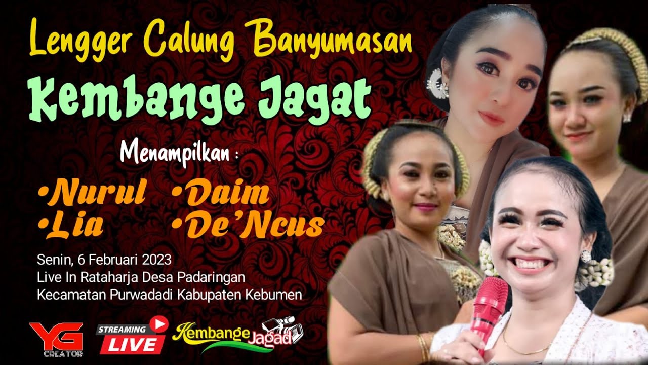 LIVE MALAM LENGGER CALUNG KEMBANGE JAGAD -  RATATAHARJA DS. PADARINGAN  - PURWADADI, 6 FEB 2023