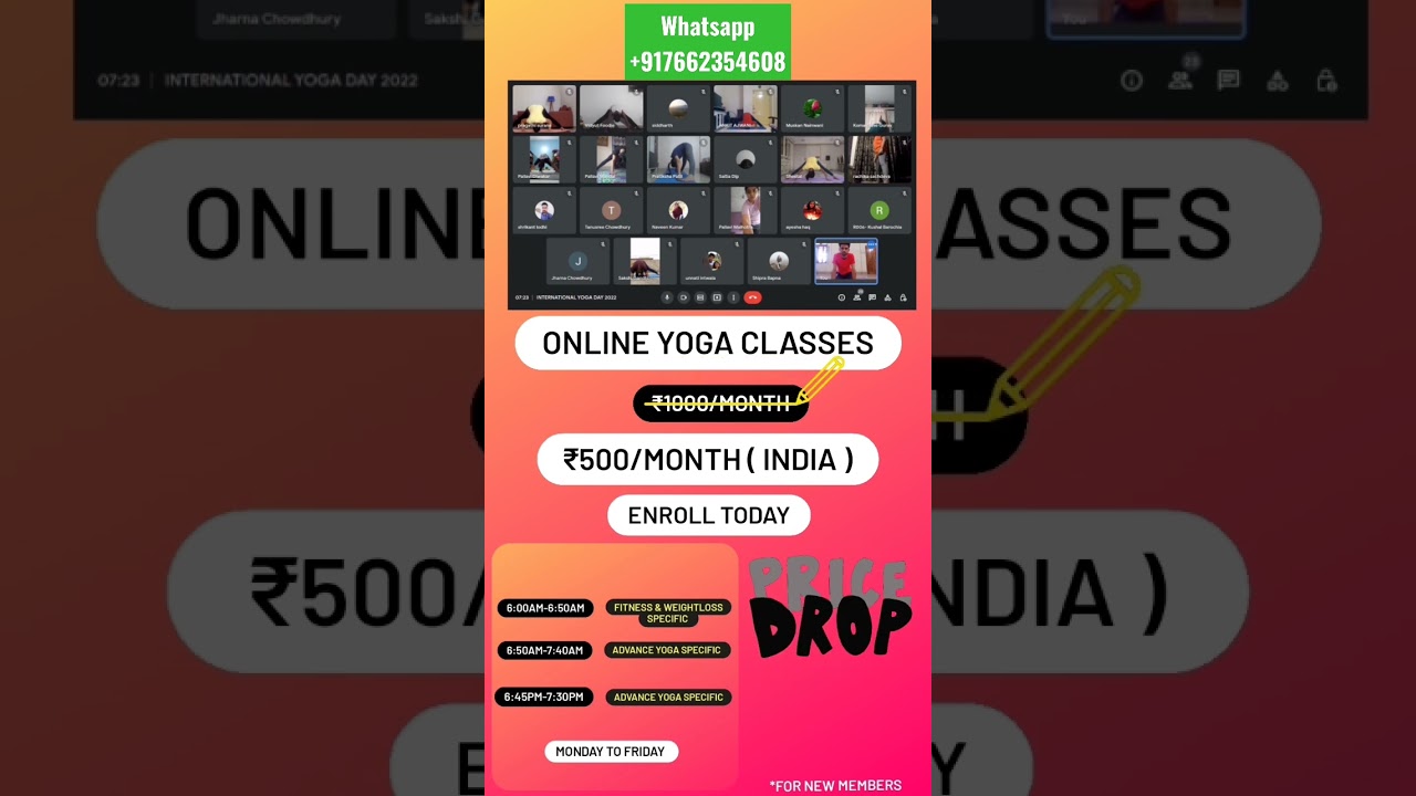 Price drop online yoga classes 