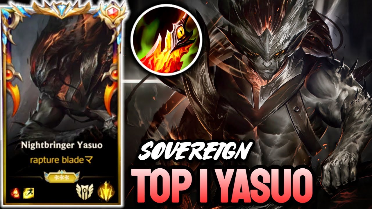 WILD RIFT YASUO - TOP 1 YASUO GAMEPLAY - SOVEREIGN RANKED