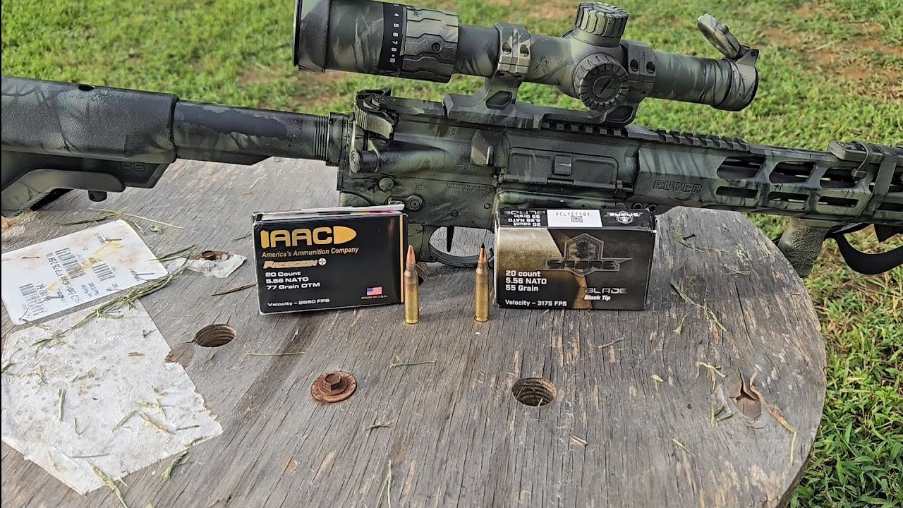 AAC Precision 77gr V.S Sabre Blacktip 55gr ballistic gel testing 