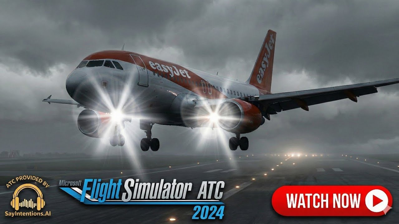 EasyJet Descent into Cloud-Covered Inverness | Realistic MSFS Landing