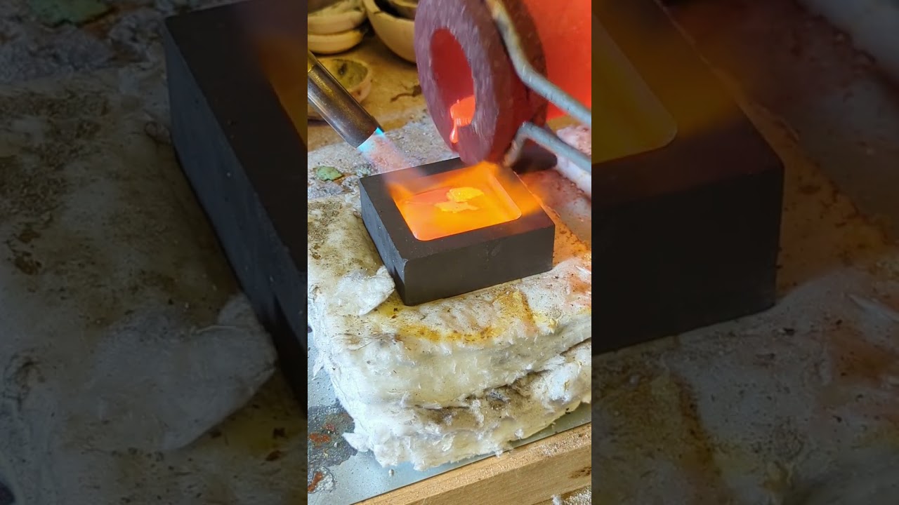 refining sterling silver into pure silver bars #shorts #silver