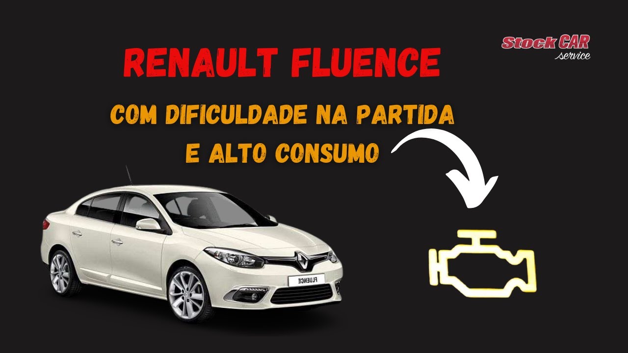 Renault Fluence com dificuldade na partida e alto consumo de combustível. DF010 e DF022.