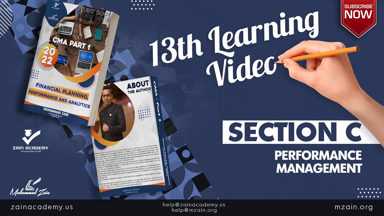 CMA Exam Part 1 Financial Planning Performance and Analytics - 13th Video Lecture